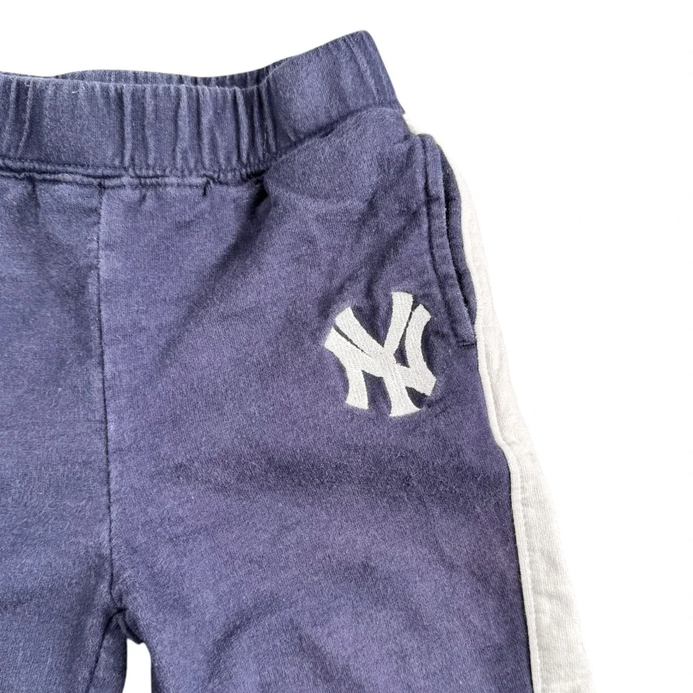 Majestic New York Yankees Navy Blue Striped‎ Sweatpants Size 12 Months MLB 232